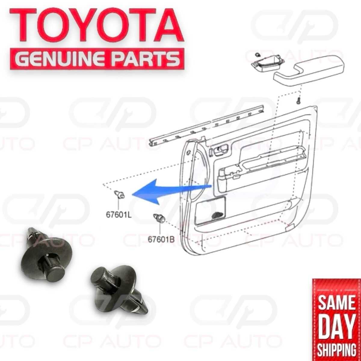 toyota door parts diagram