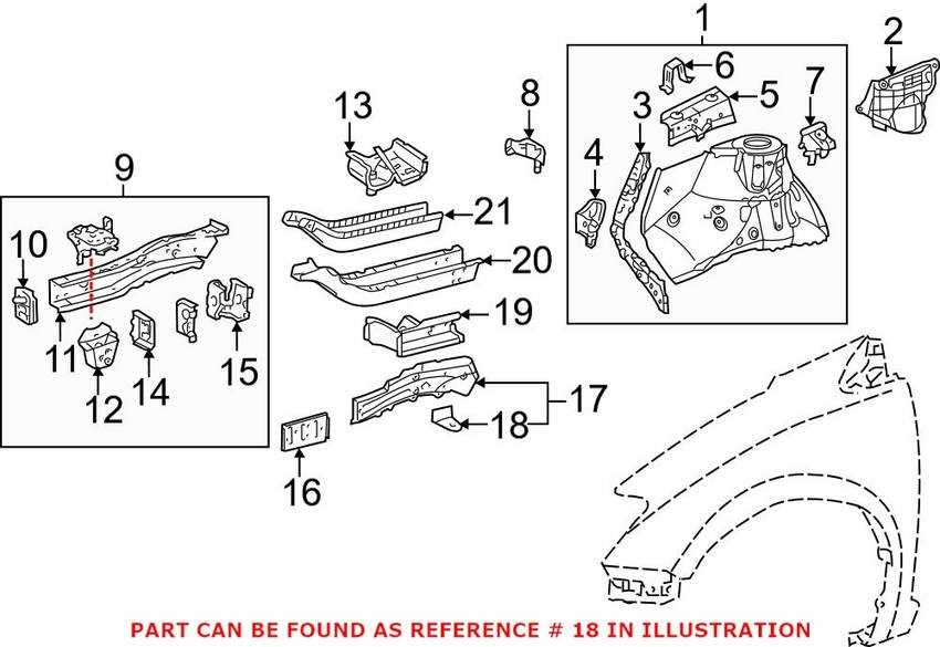 toyota sienna body parts diagram