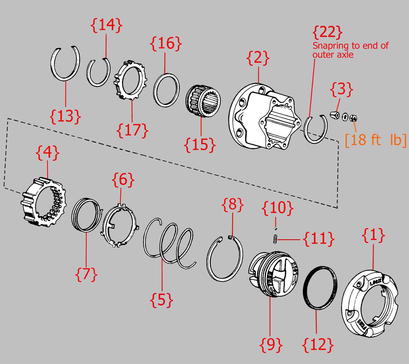 toyota solid axle parts diagram