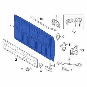 toyota tundra tailgate parts diagram