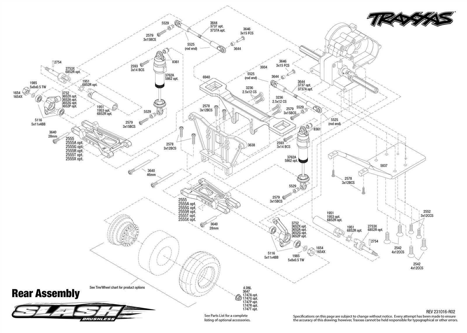 traxxas sledge parts diagram