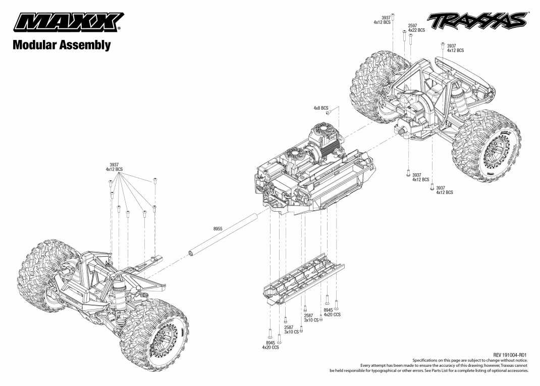 traxxas t maxx 2.5 parts diagram