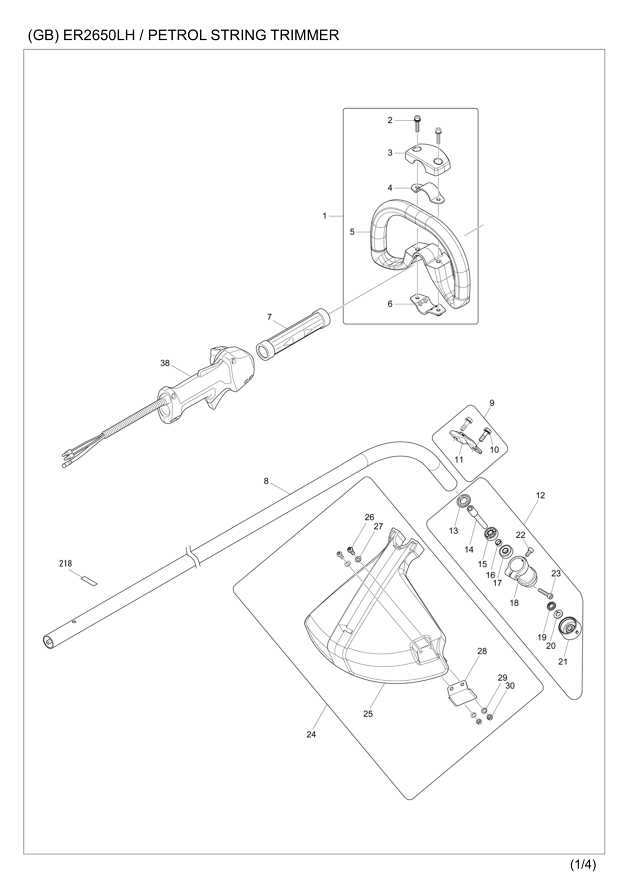 troy bilt 4 cycle trimmer parts diagram