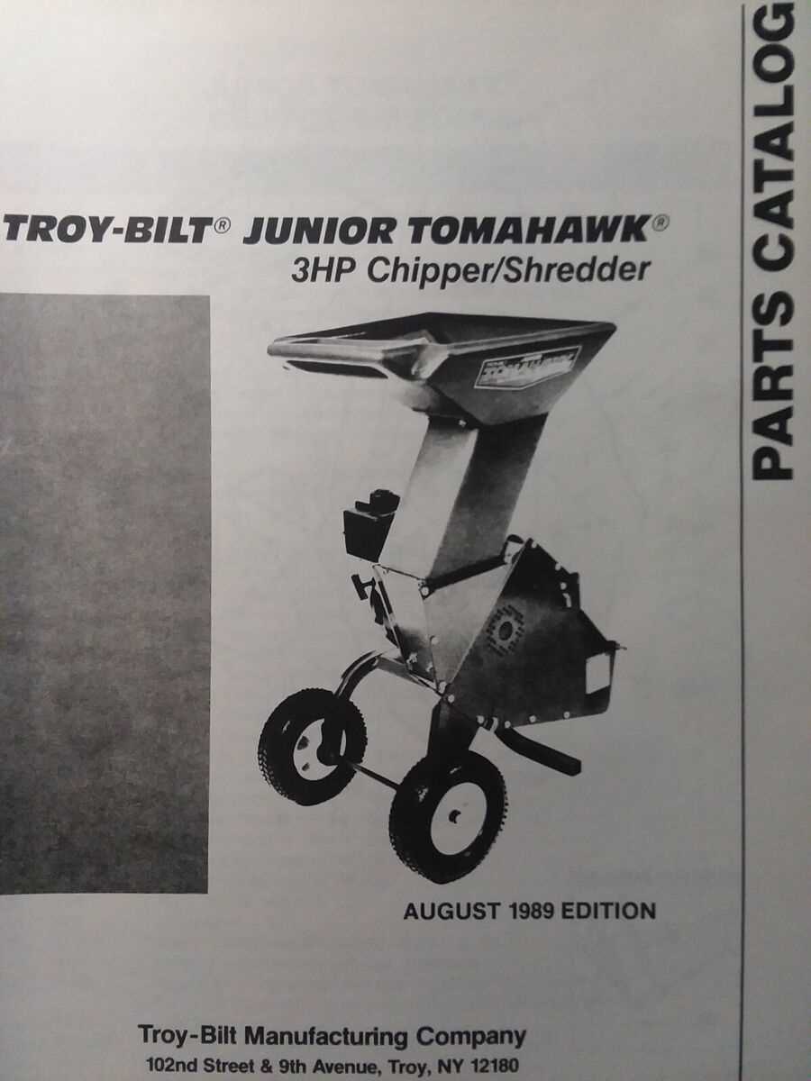 troy bilt chipper parts diagram