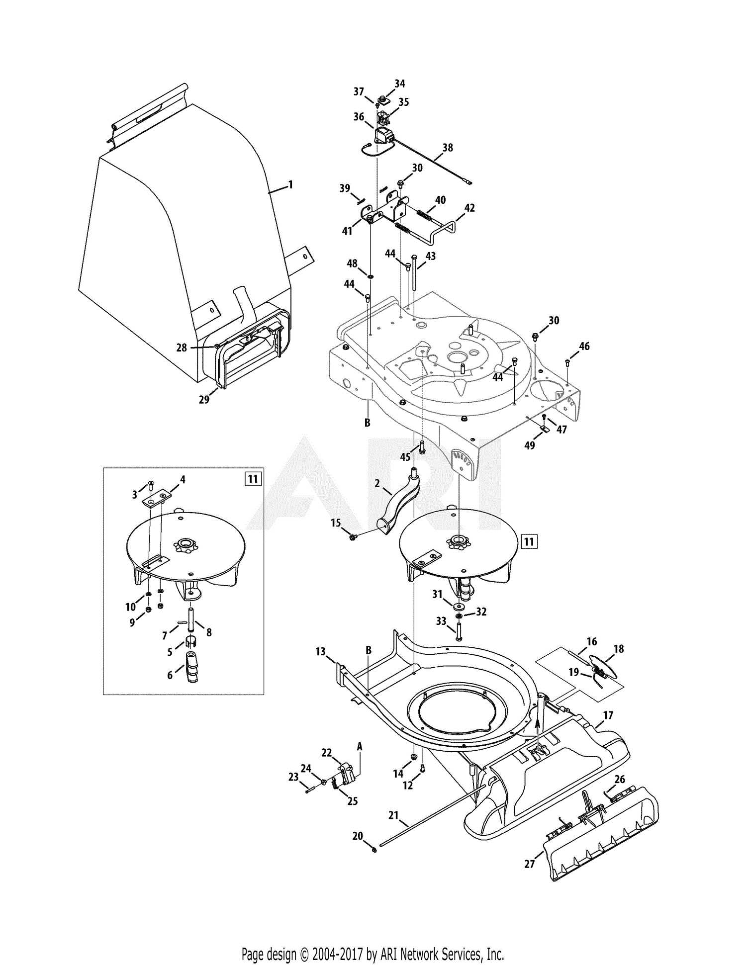 troy bilt chipper parts diagram