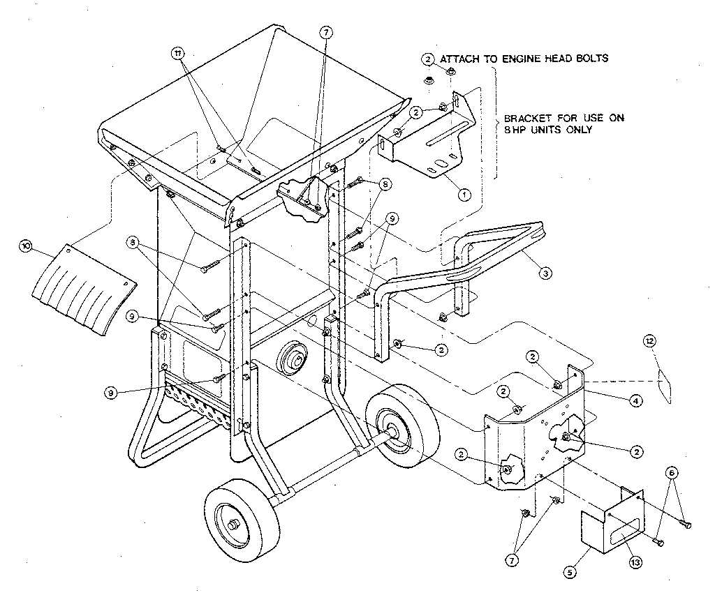 troy bilt chipper vac parts diagram