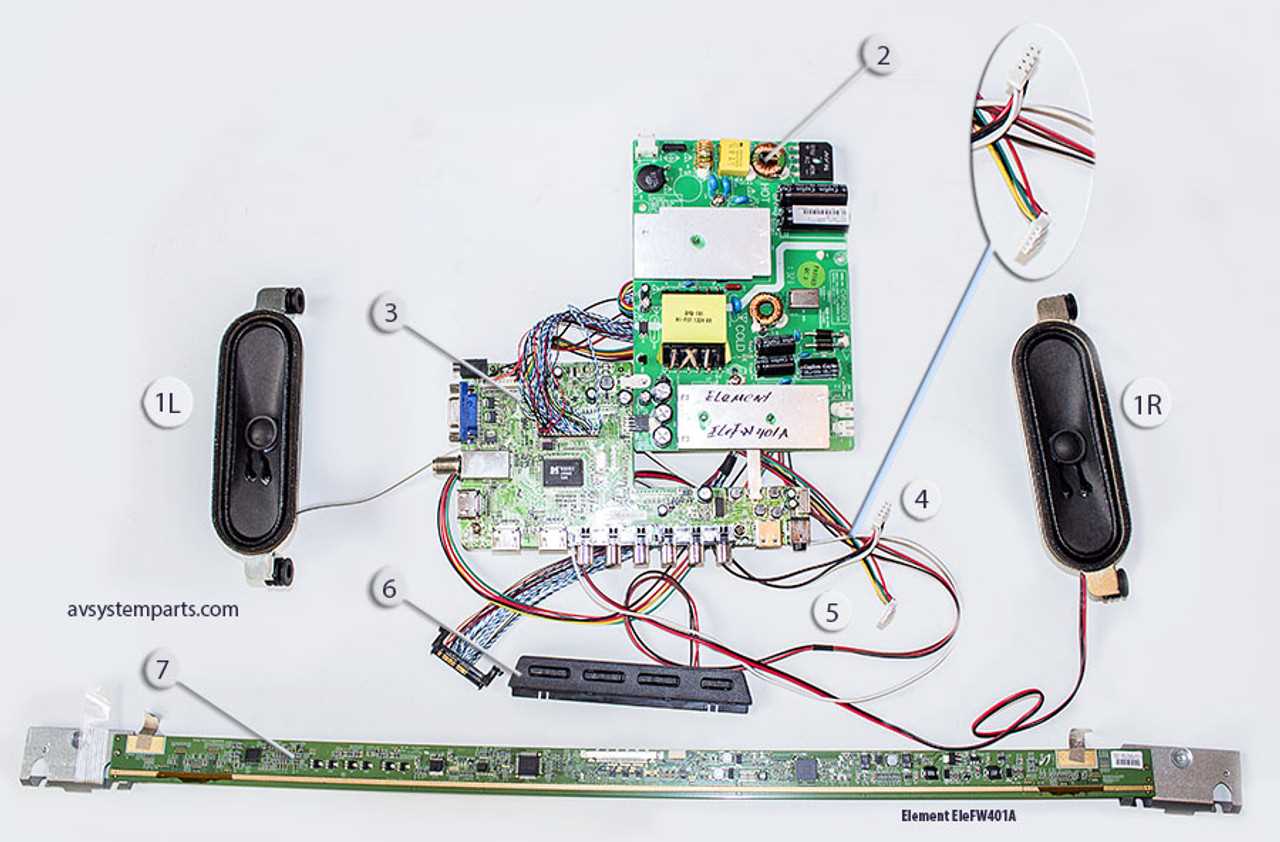 tv parts diagram