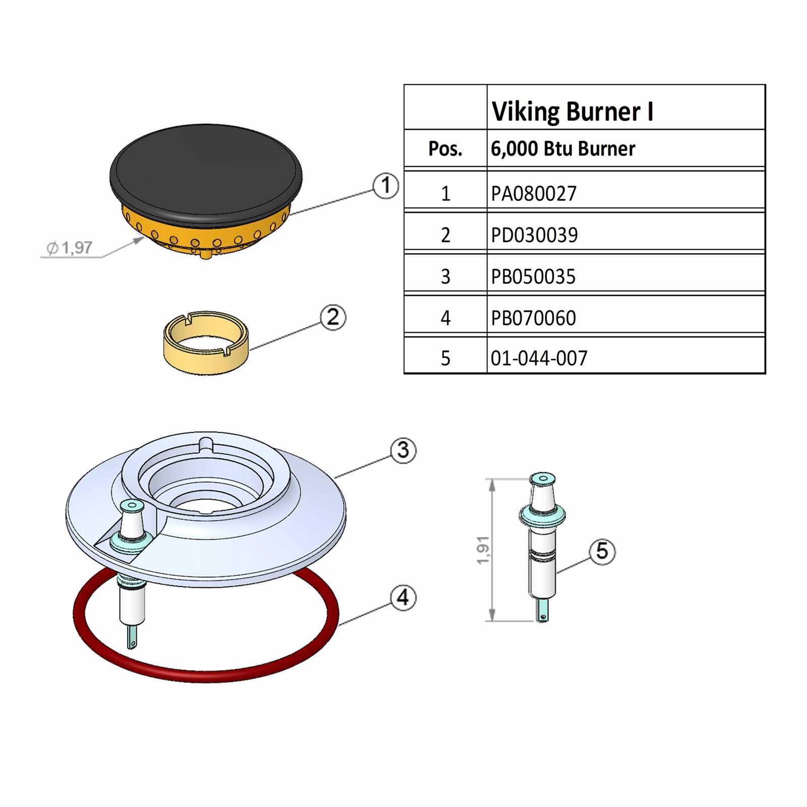 viking gas range parts diagram