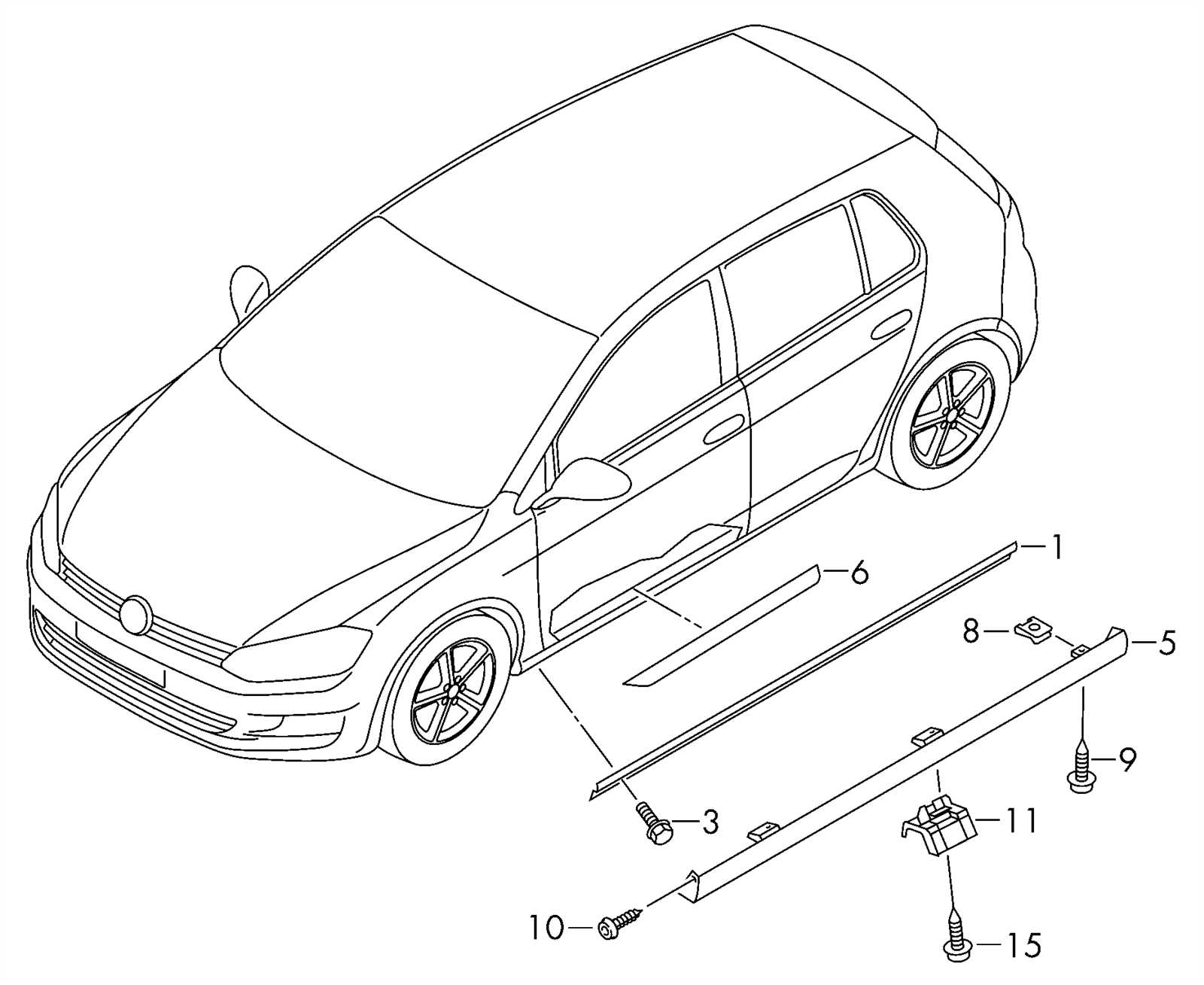 volkswagen golf parts diagram