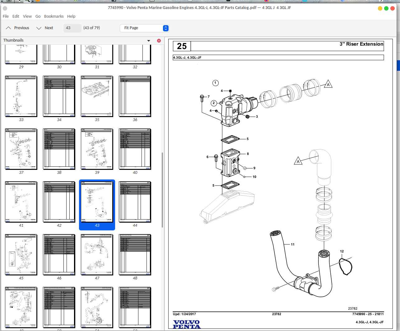 volvo penta 4.3 gl parts diagram