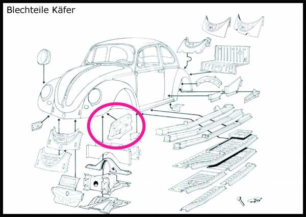 vw beetle body parts diagram