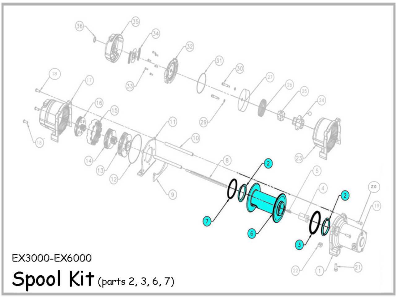 warn winch parts diagram