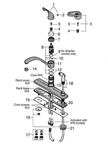 water faucet parts diagram