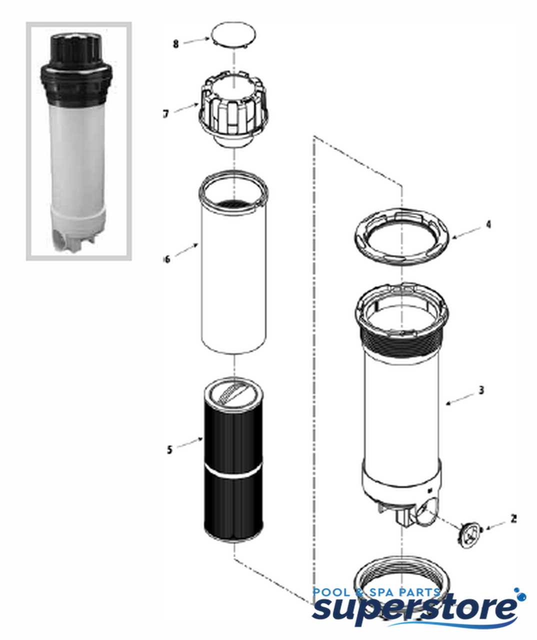 waterway pool filter parts diagram