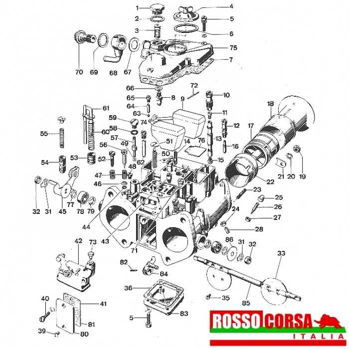 weber dcoe parts diagram