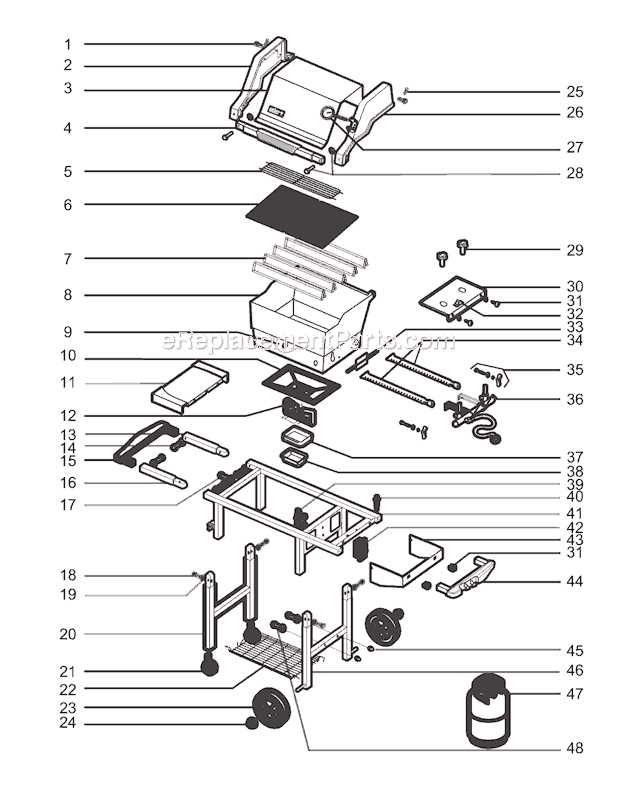 weber kettle parts diagram