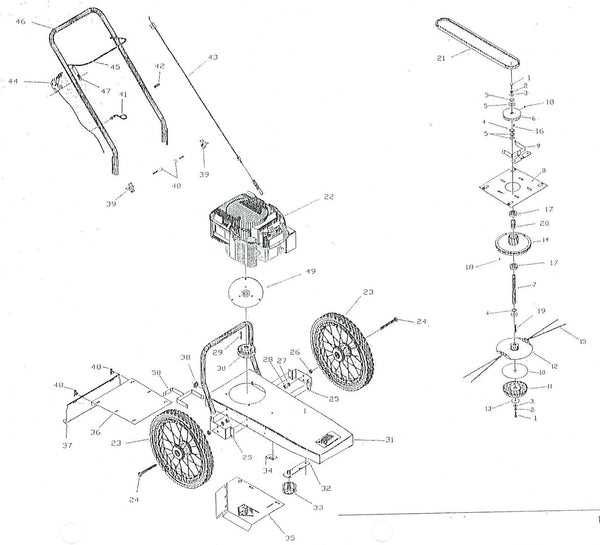 weed eater lawn mower parts diagrams