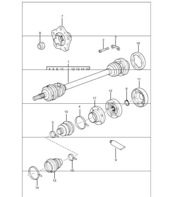 wheel hub parts diagram