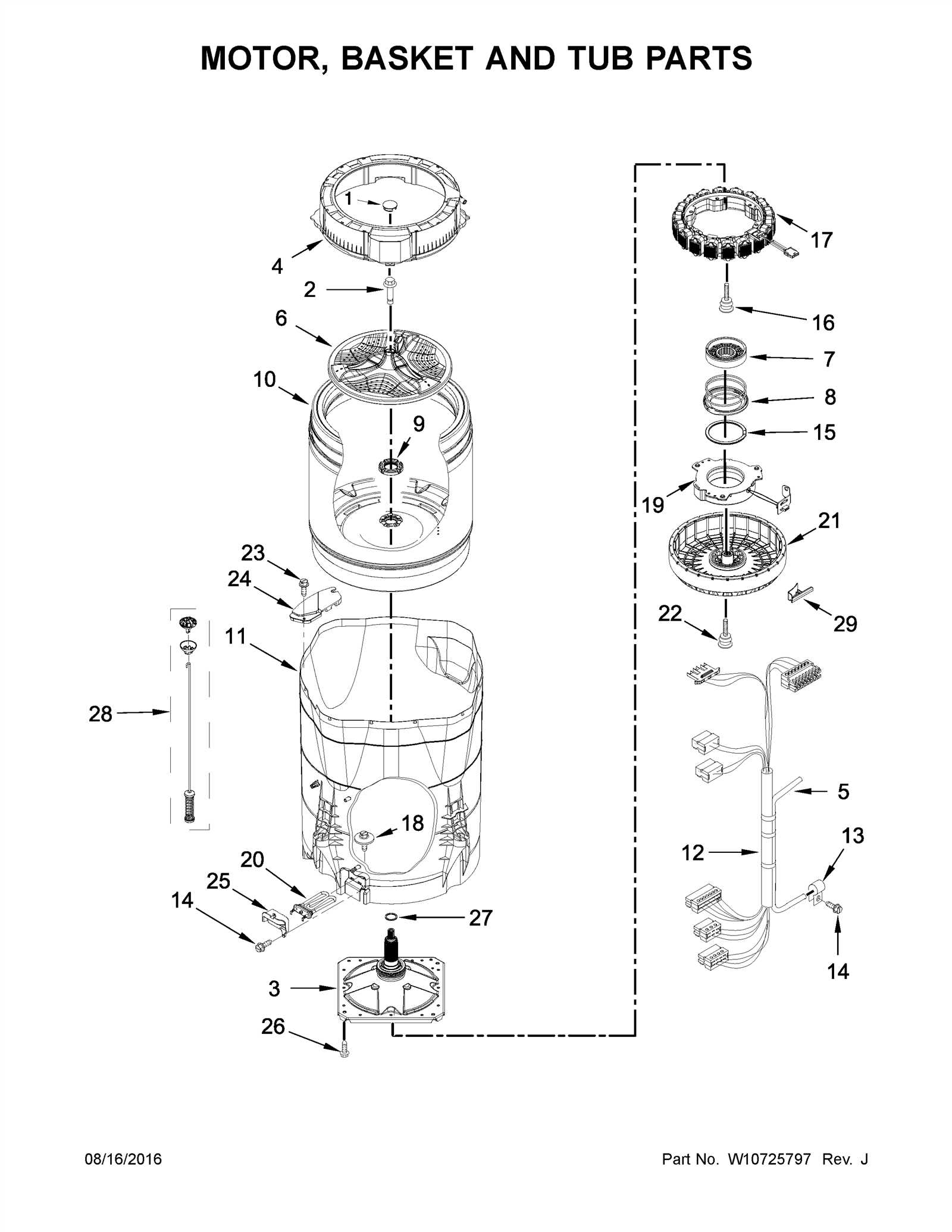 whirlpool washer diagram parts