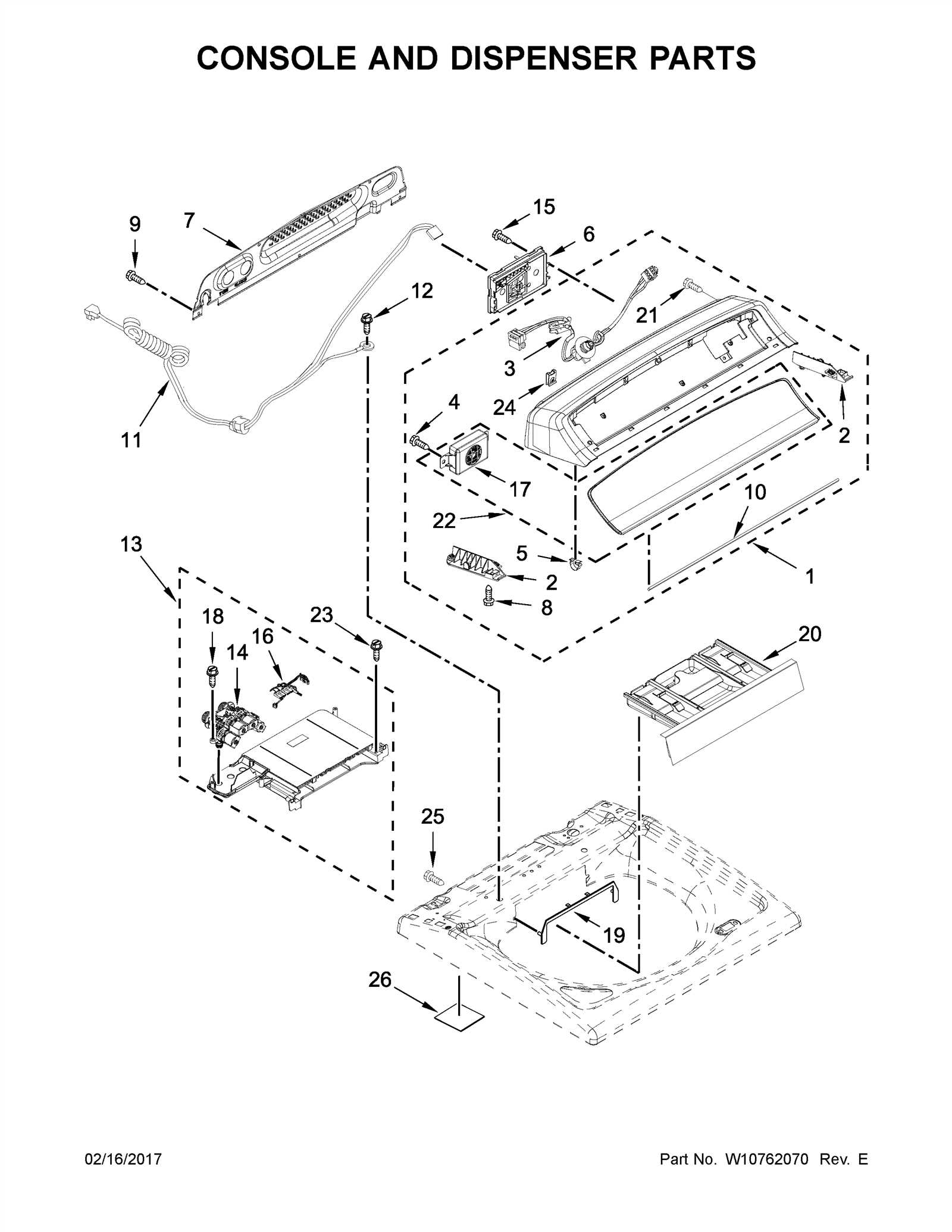 whirlpool washer diagram parts