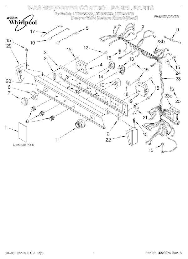 whirlpool washer dryer combo parts diagram