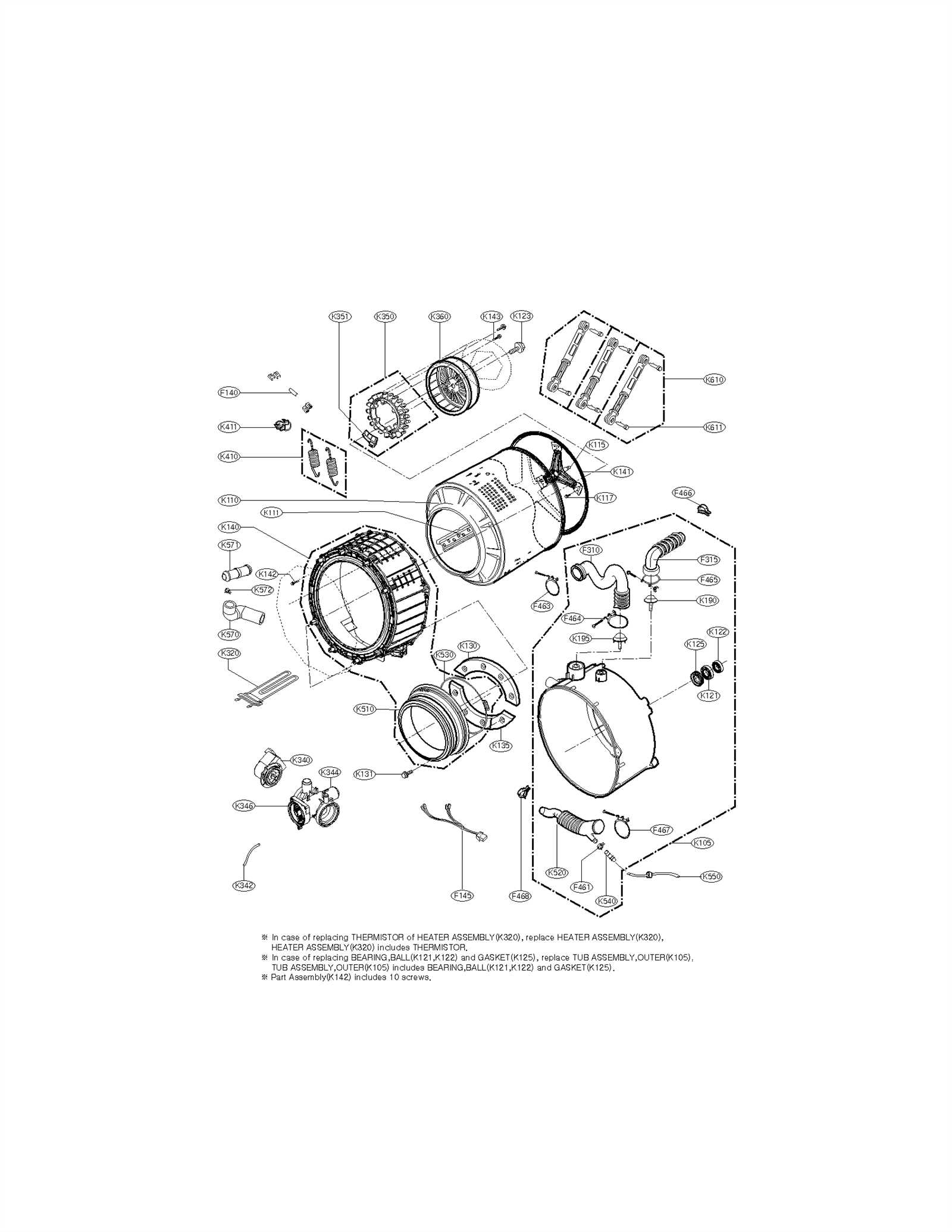 whirlpool washer parts diagram front load