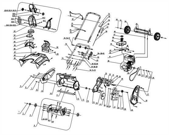 white snow blower parts diagram