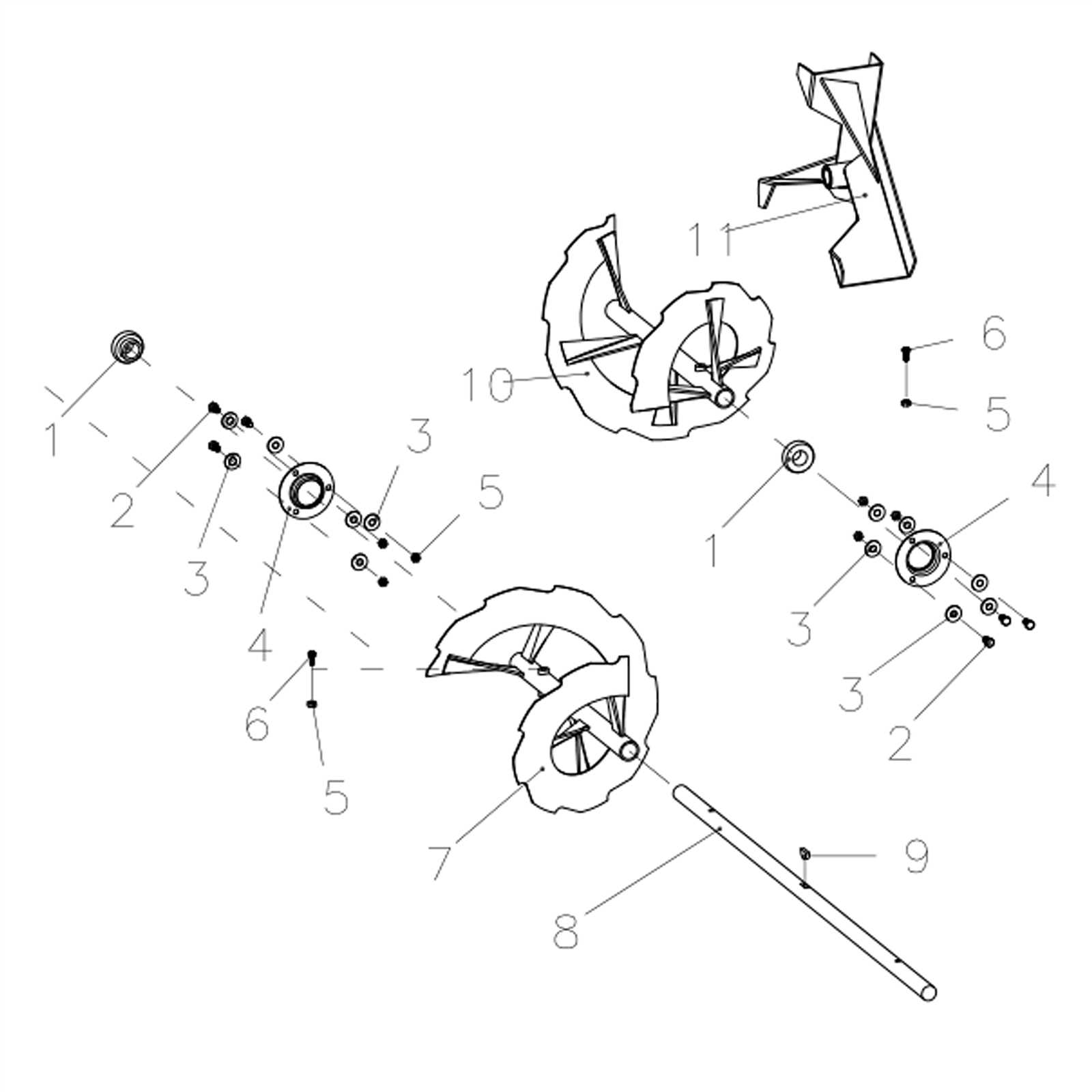 white snow blower parts diagram