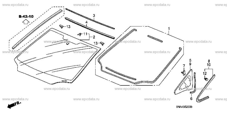 windshield parts diagram