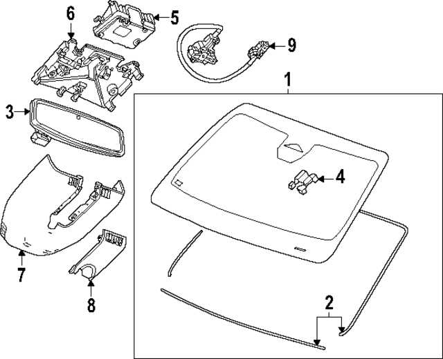 windshield parts diagram