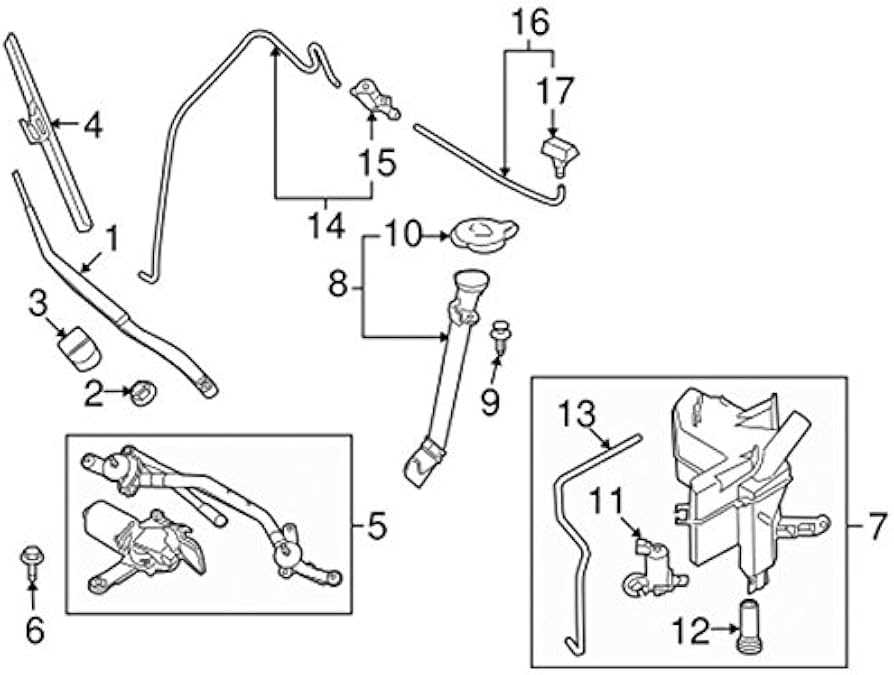 windshield wiper parts diagram