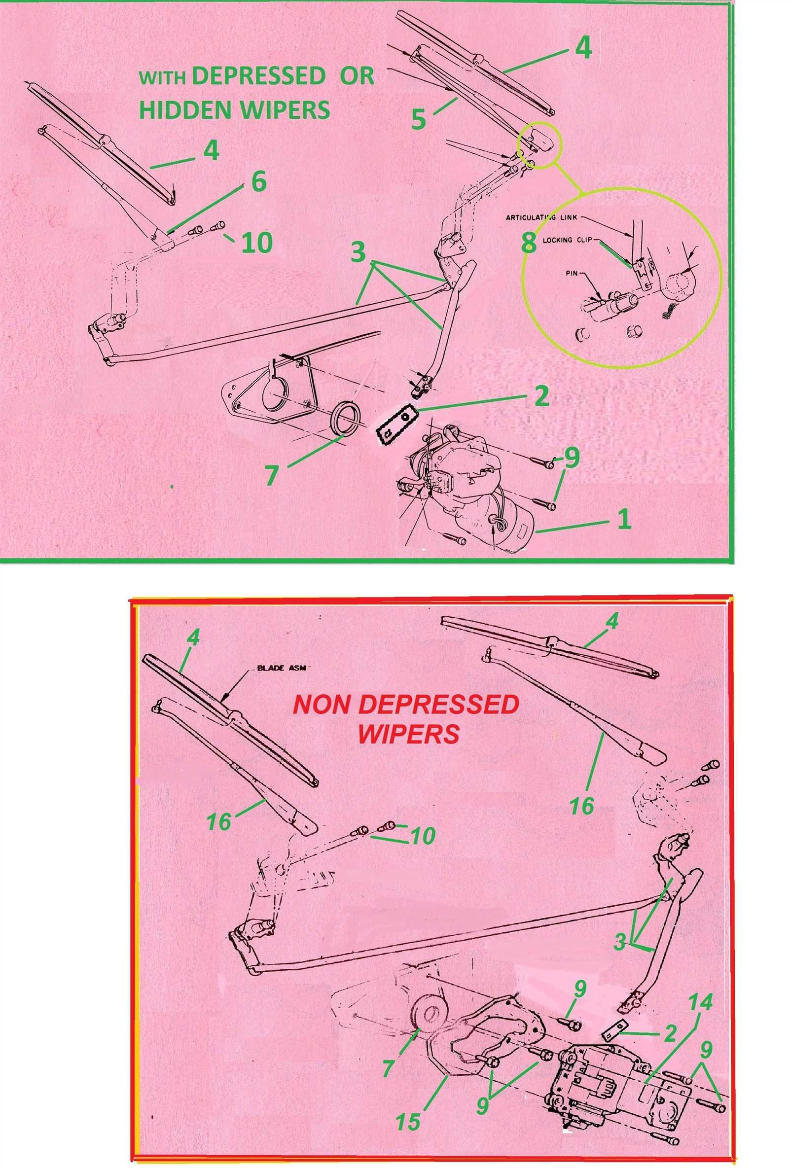 windshield wiper parts diagram