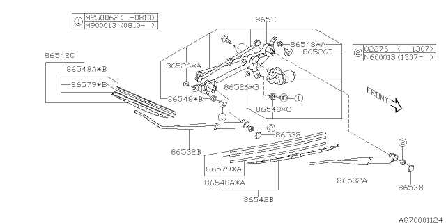 windshield wiper parts diagram