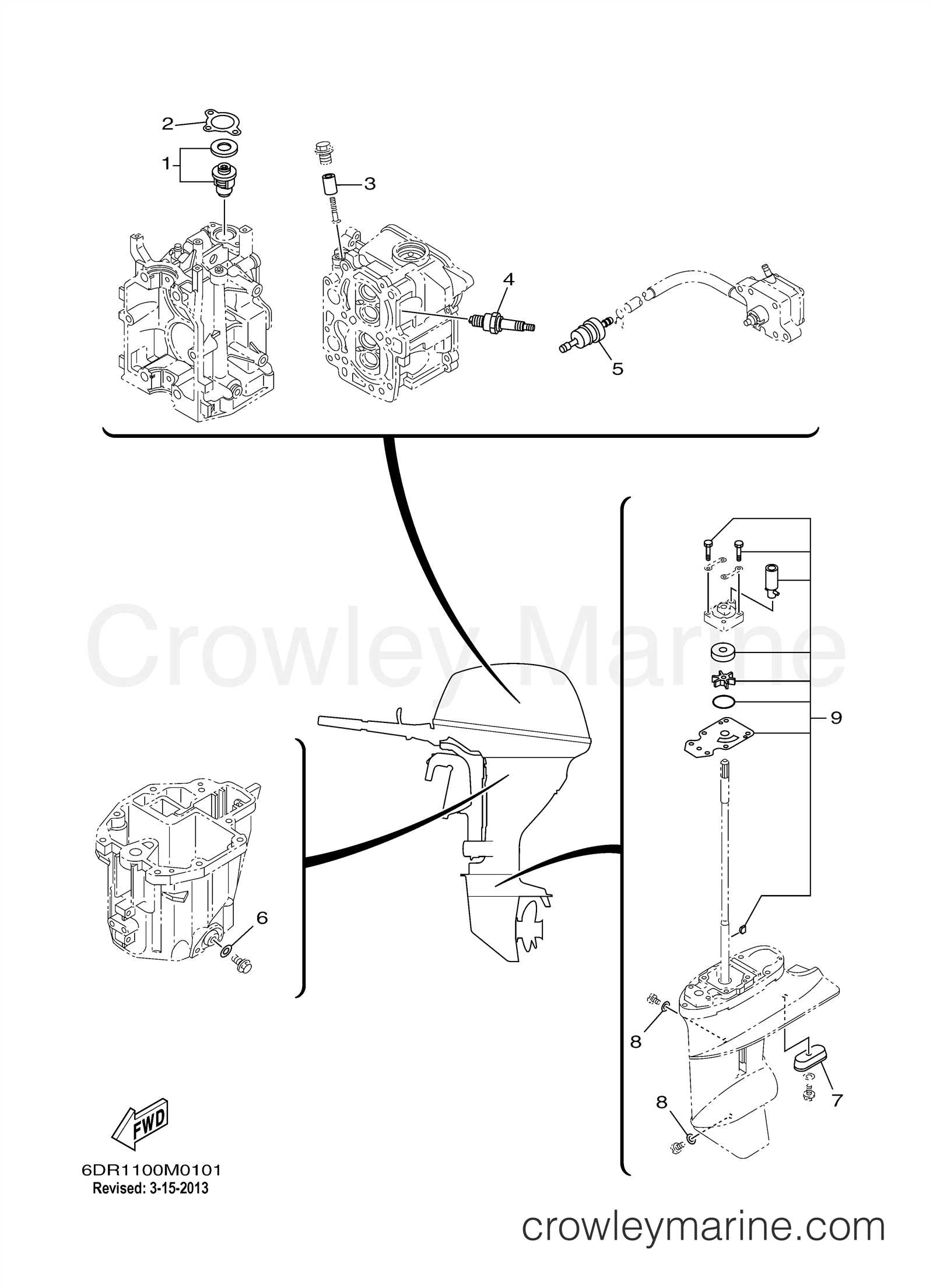 yamaha 9.9 4 stroke parts diagram