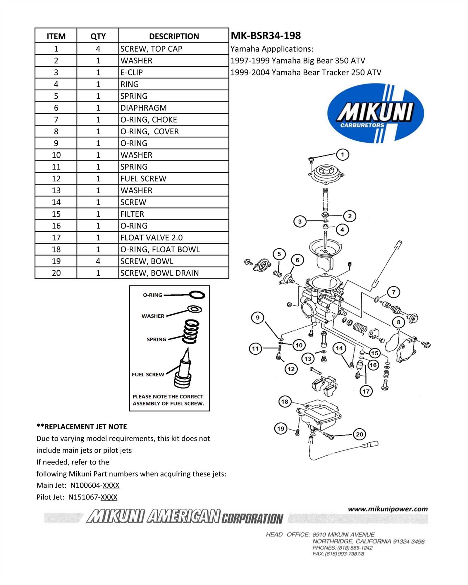 yamaha big bear 350 parts diagram