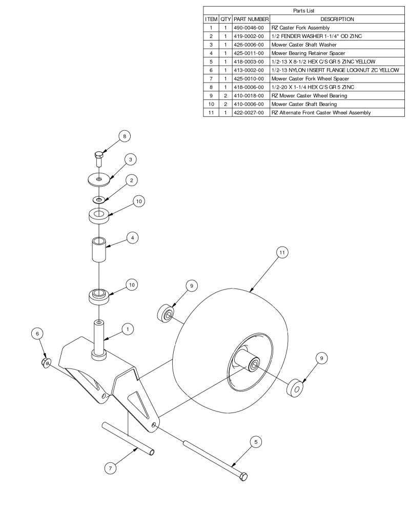 zero turn mower parts diagram