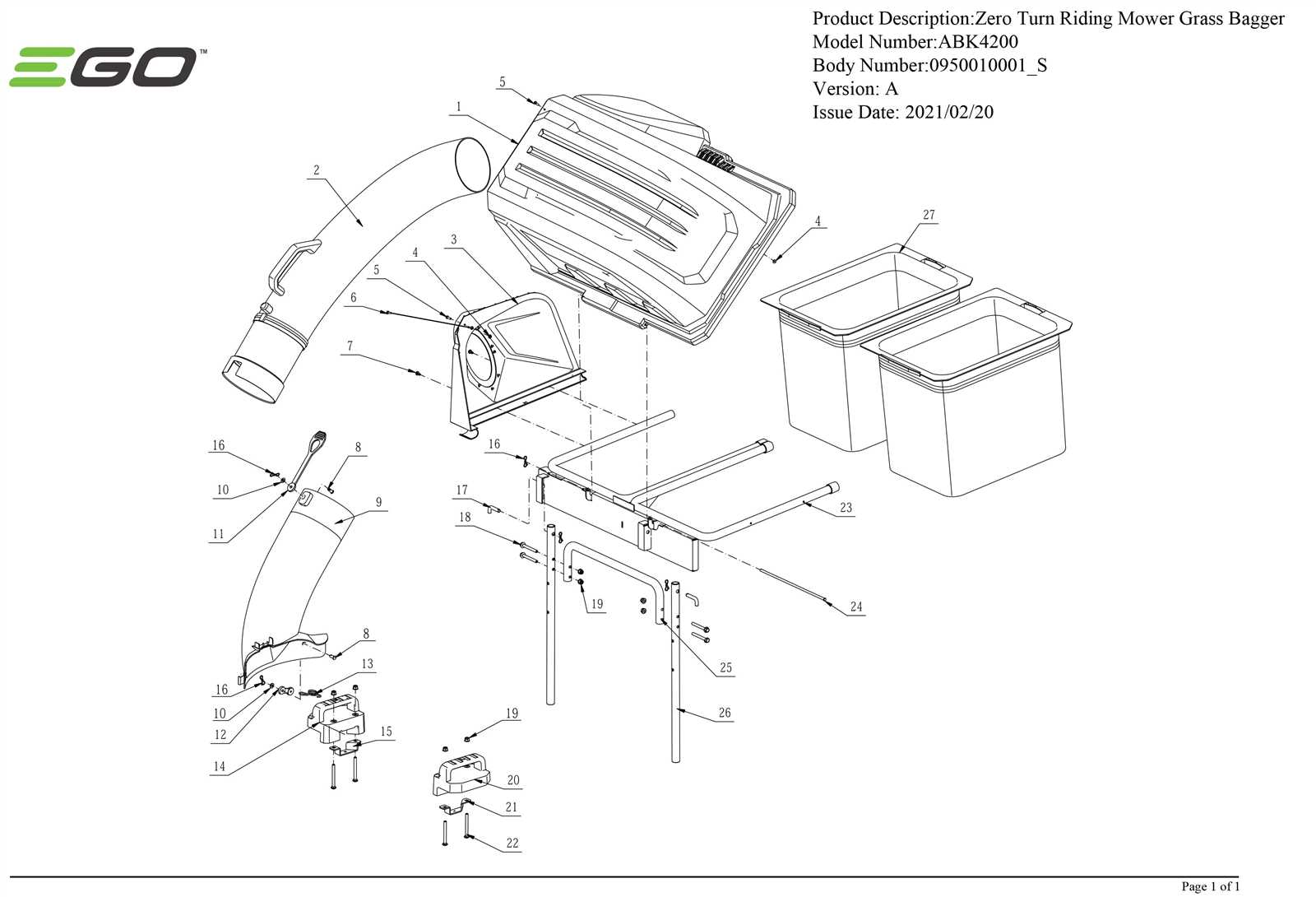 zero turn mower parts diagram