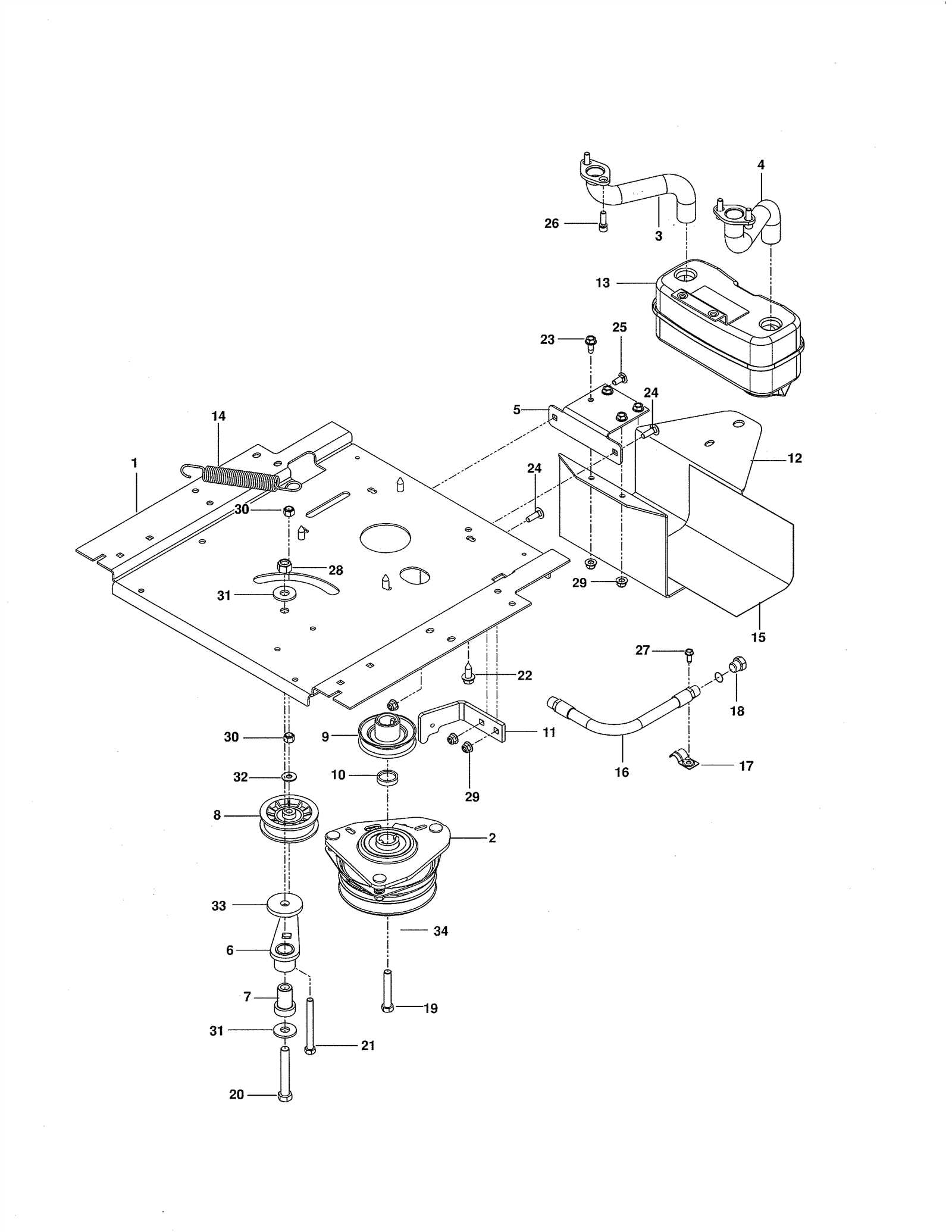 zero turn mower parts diagram