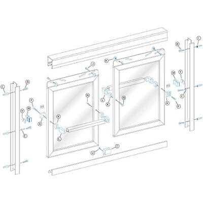 glass shower door parts diagram