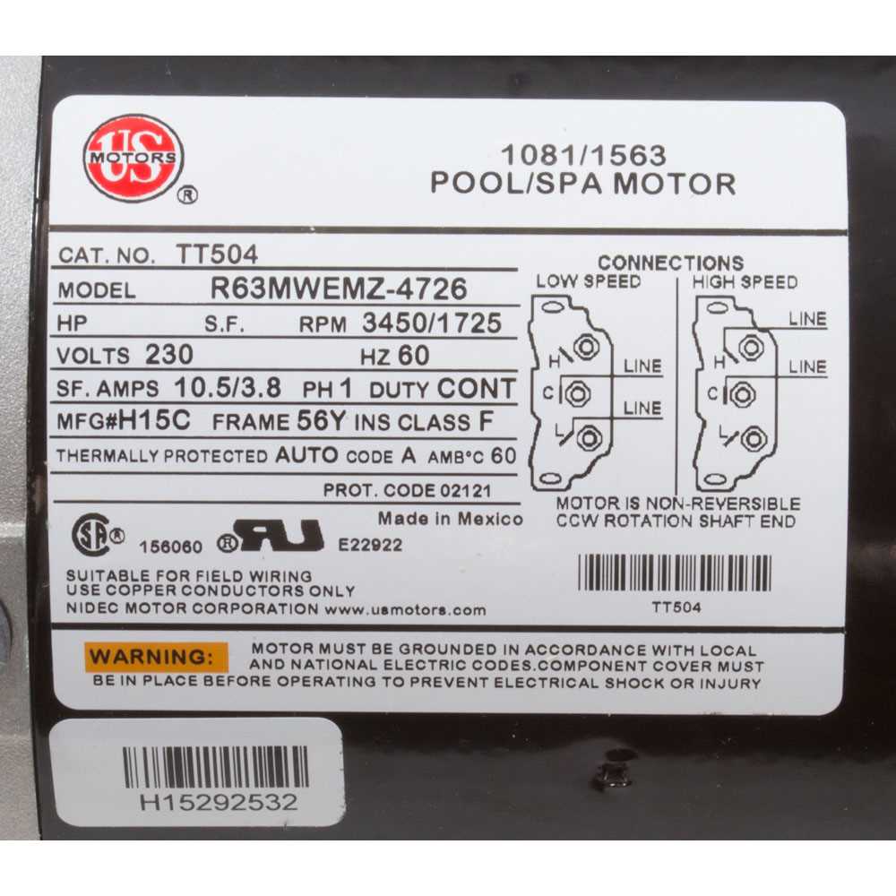 emerson 1081 pool motor parts diagram