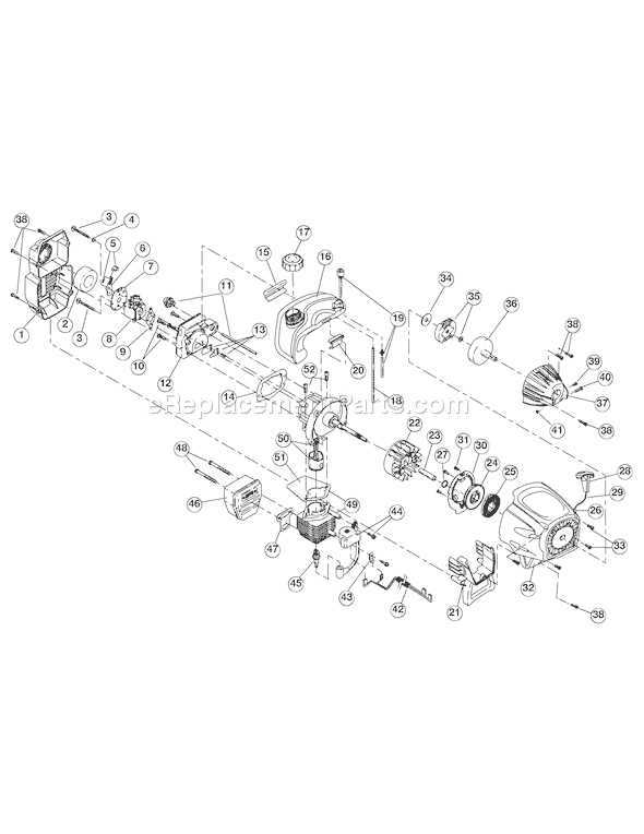 troy bilt 4 cycle trimmer parts diagram