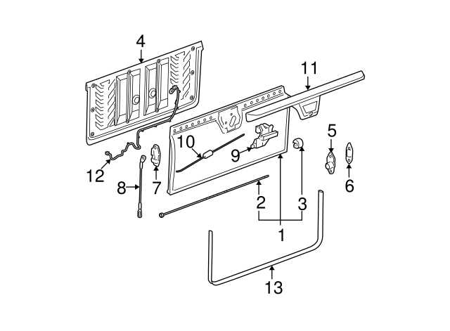 chevrolet avalanche parts diagram