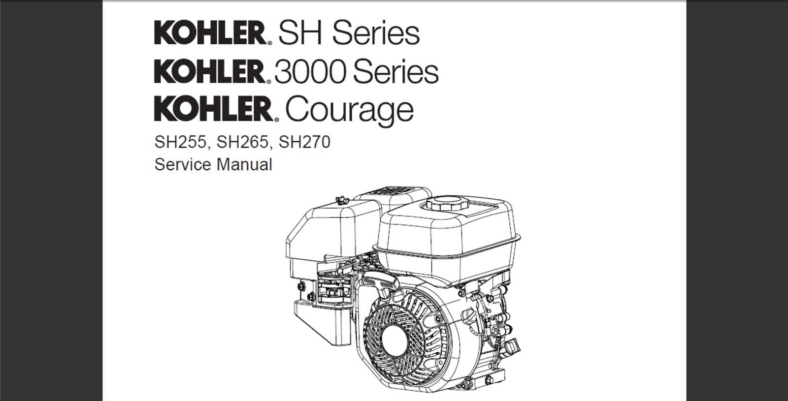 kohler sh265 parts diagram