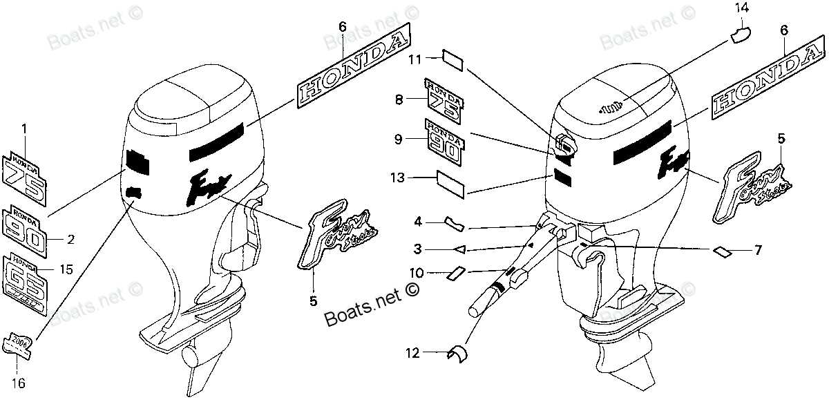 90 hp honda outboard parts diagram