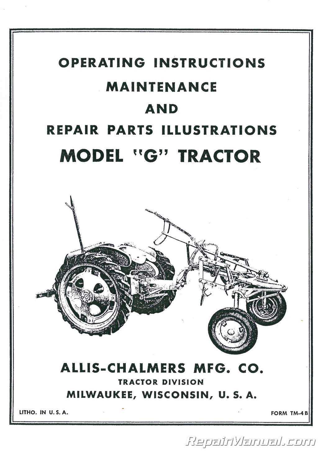 allis chalmers b parts diagram