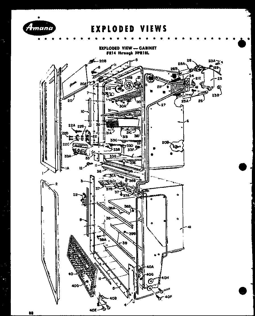 amana refrigerator parts diagram