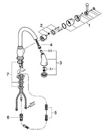 american standard kitchen faucet parts diagram