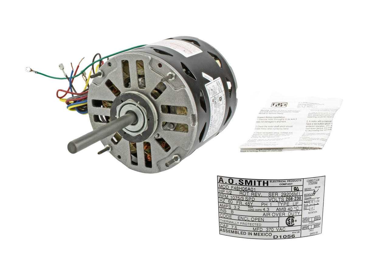 ao smith electric motor parts diagram