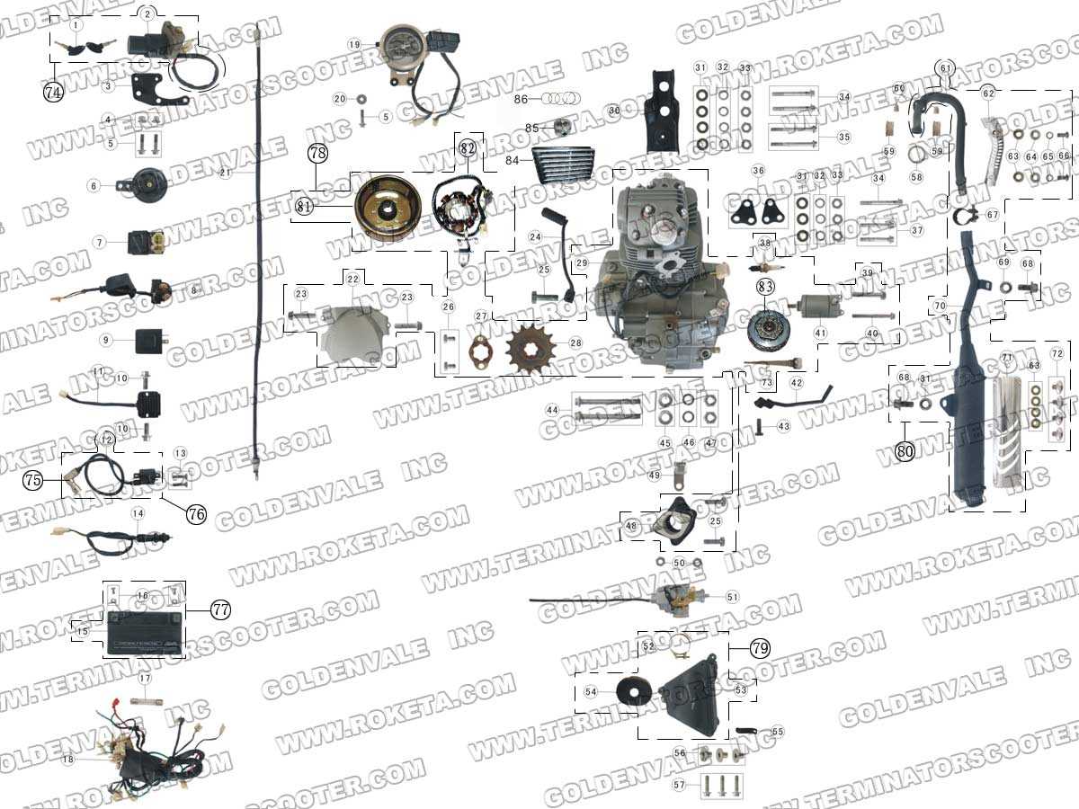 apollo dirt bike parts diagram