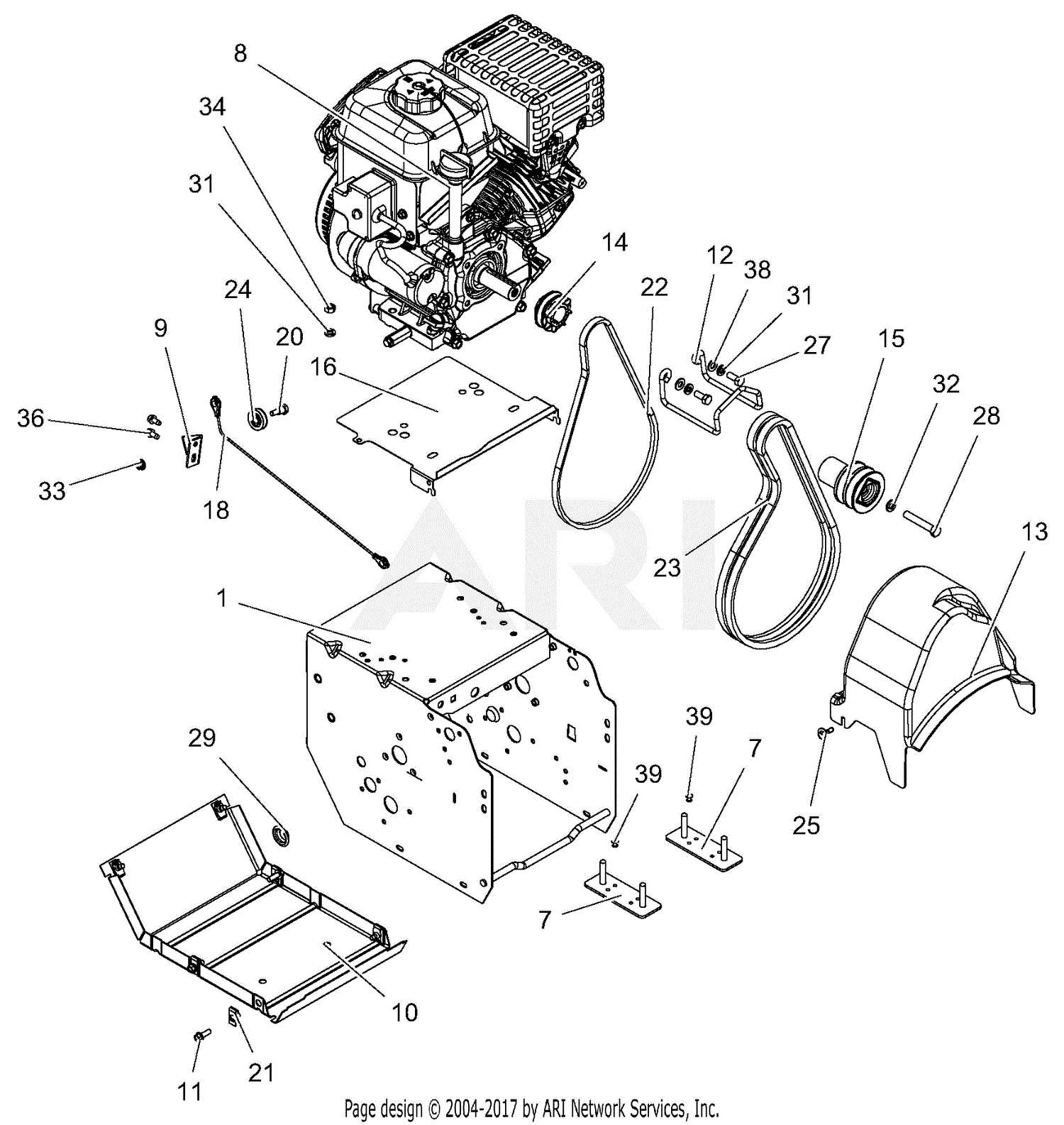 ariens snow thrower parts diagrams